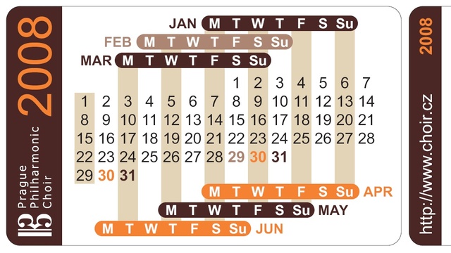 Thumb Calendar -- Visual design